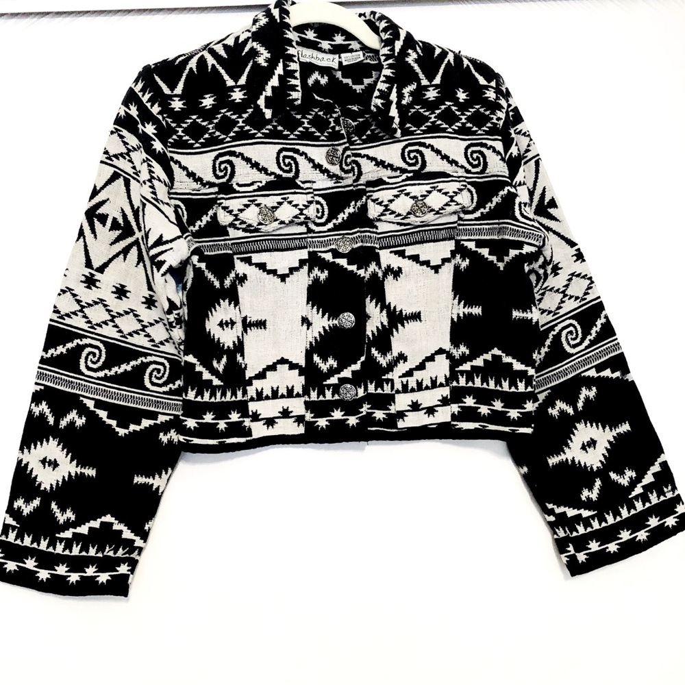 Boho Southwestern Style Cropped Jacket